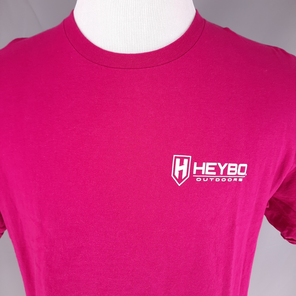 Heybo Gulf Coast Shrimp Coral T-Shirt Men's Size Large Fishing Short Sleeve - Picture 4 of 6